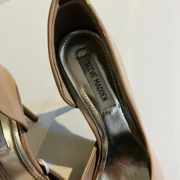 Steve Madden Patent Pointed Toe Pumps Size 10 Nude - Picture 5 of 8